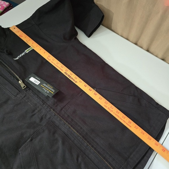 Dri Duck Jacket Mens M Black Canvas Full‎ Zip Workwear Outdoors Boulder Cloth - Picture 14 of 15